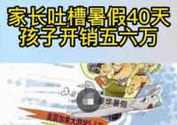 家長吐槽暑假40天孩子開銷五六萬 真相曝光簡直太驚人了